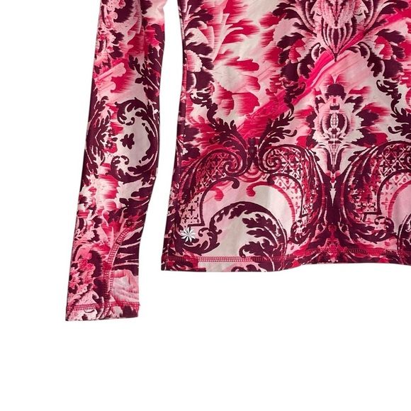 Athleta Sierra Thermal Floral Haze Half Zip Pullover Top #930279  Size Small - Picture 5 of 13